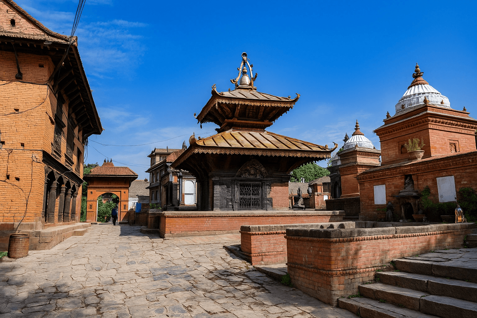 Historic and cultural streetscape in Madhyapur Thimi.